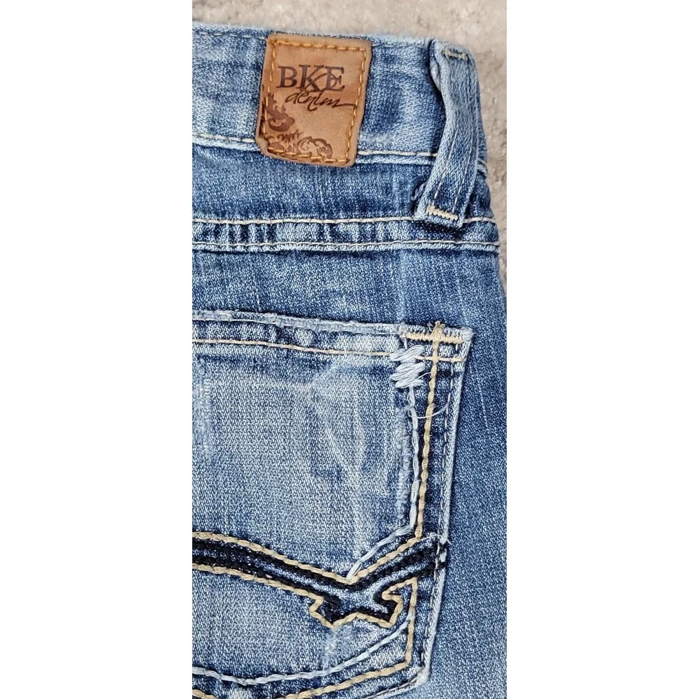 BKE Denim STELLA Women's Stretch Low Rise Straight Blue Jeans Size 27x37.5 - Picture 10 of 10